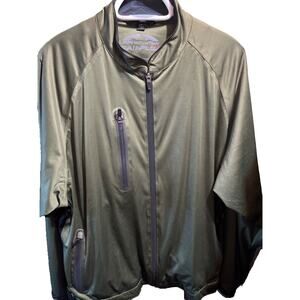 Sun Mountain Rainflex Men’s Full Zip Golf Jacket Medium Green Long Sleeve Travel